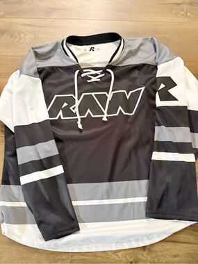 cotopaxi Black & White Lace-Up Hockey Jersey